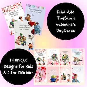 Cartões imprimíveis de Toy Story para o Dia dos Namorados – 16 designs divertidos, sendo 2 para professores