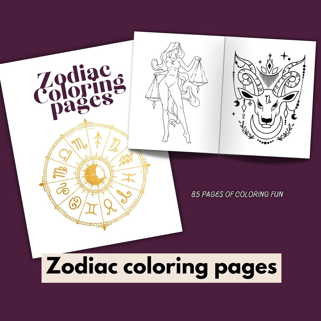 Etsy Zodiac Coloring Pages