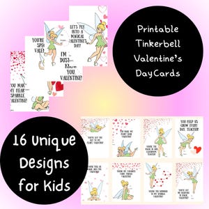 Druckbare Tinkerbell Valentinstag Karten - 16 zauberhafte Designs