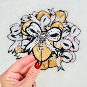 Coquette Football Embroidered Patch