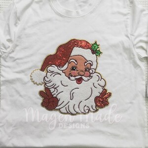 Peace Out Santa Chenille and Sequins Patch