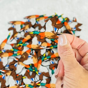 Mallard Duck Flying Left Embroidered Patch