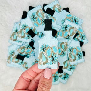 Bottle of Turquoise Jewels Embroidered Patch