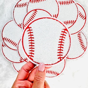 Baseball Sequin Patch