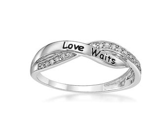 True Love Waits Purity Ring in Sterling Silver