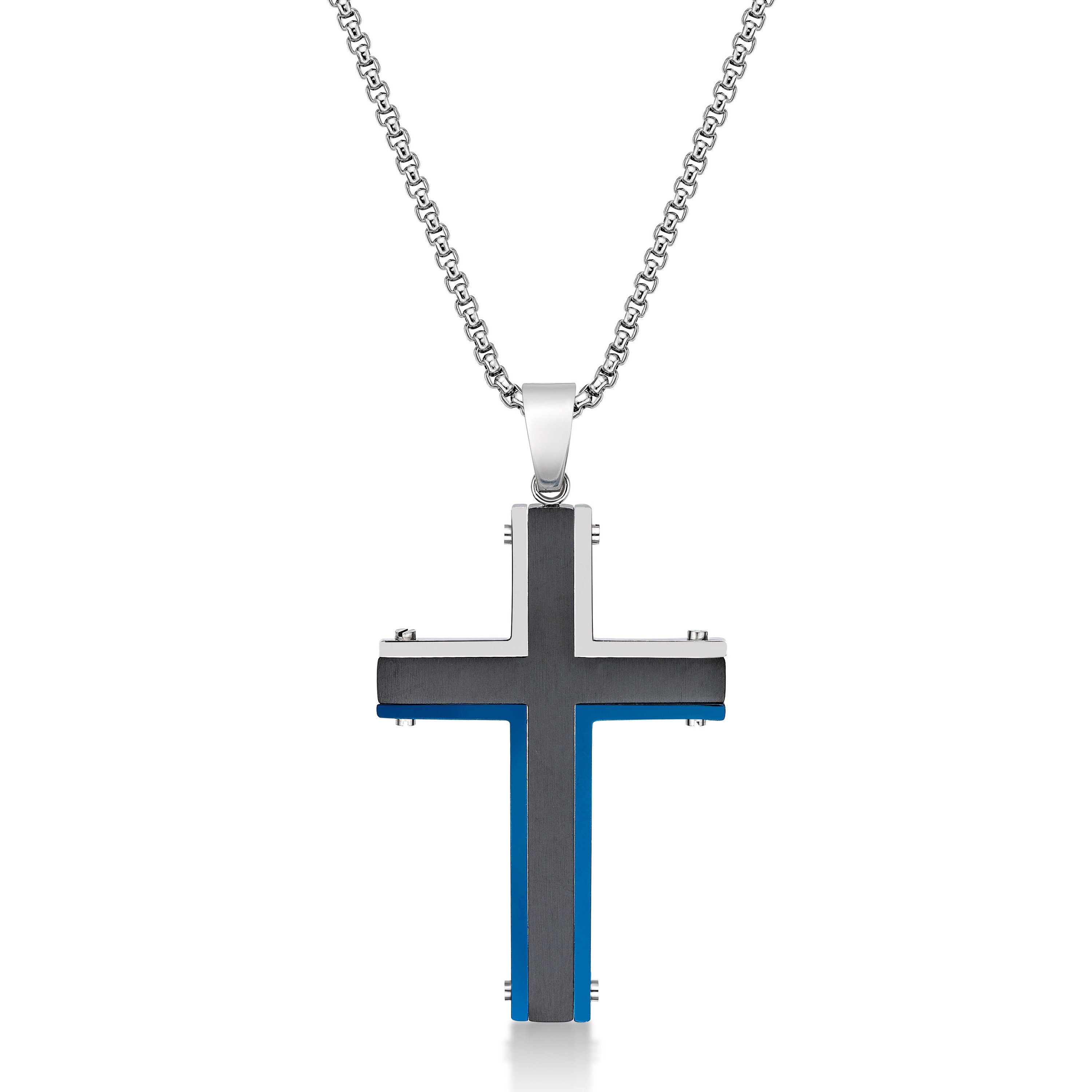 Cross and Heart Necklace with Diamonds Sterling Silver | Kay Outlet