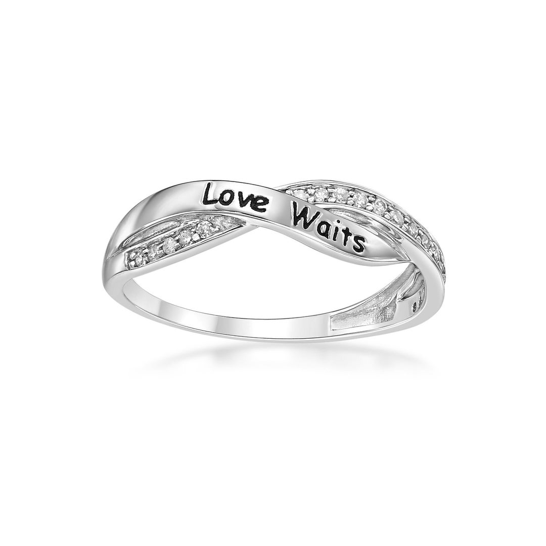 Intertwined Love Waits Purity Ring for Women / 925 Sterling Silver Ring