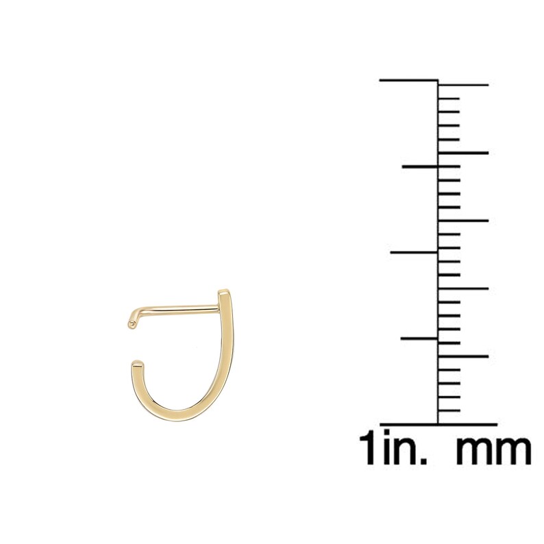 20 Gauge L Shaped Faux Hoop Nose Ring / 14k Yellow Gold Nose Etsy