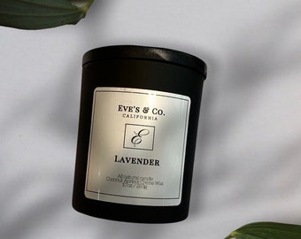 8oz Lavender candle | Promotes relaxation | Hand poured luxury scent | Clean Burning & nontoxic candle | Vegan