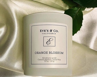 Orange Blossom candle | nontoxic candle |Coconut apricot wax | Self Care | clean ingredients