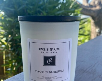 Cactus Blossom scented candle made from natural Coconut Apricot wax and nontoxic fragrances | Self Care | Pet Safe Candles | Candle gifts