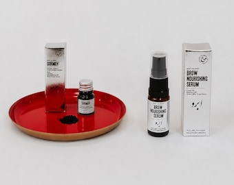 Bundle Persian Eye Ritual | Sormeh® & Brow Nourishing Serum Bundle.  Eyebrow Growth Serum. Dramatic Black Eyeliner