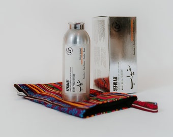 Sefidab® Polvo Exfoliante Corporal Natural con Sal Azul Persa, Peeling Facial de Caléndula y Papaya, Ritual de Desintoxicación Corporal, Hecho a Mano, Piel Radiante, Reino Unido