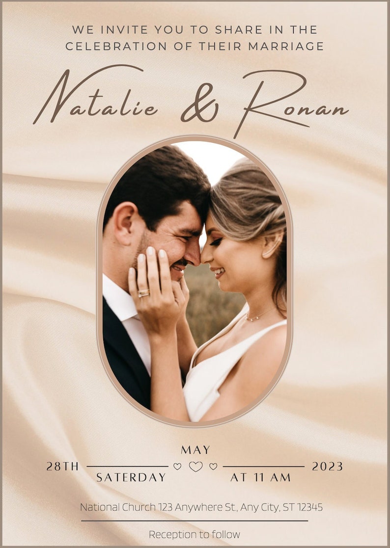 Wedding Announcement. Printable Wedding Announcement. Photo Template Wedding Announcement. Printable Wedding Announcement. Photo Template