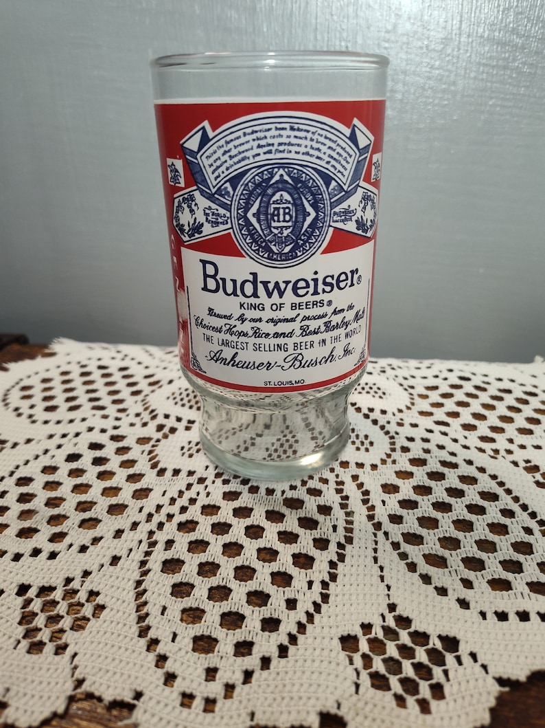 Vintage Budweiser Collectible Beer Glass, King of Beers, Anheuser Busch