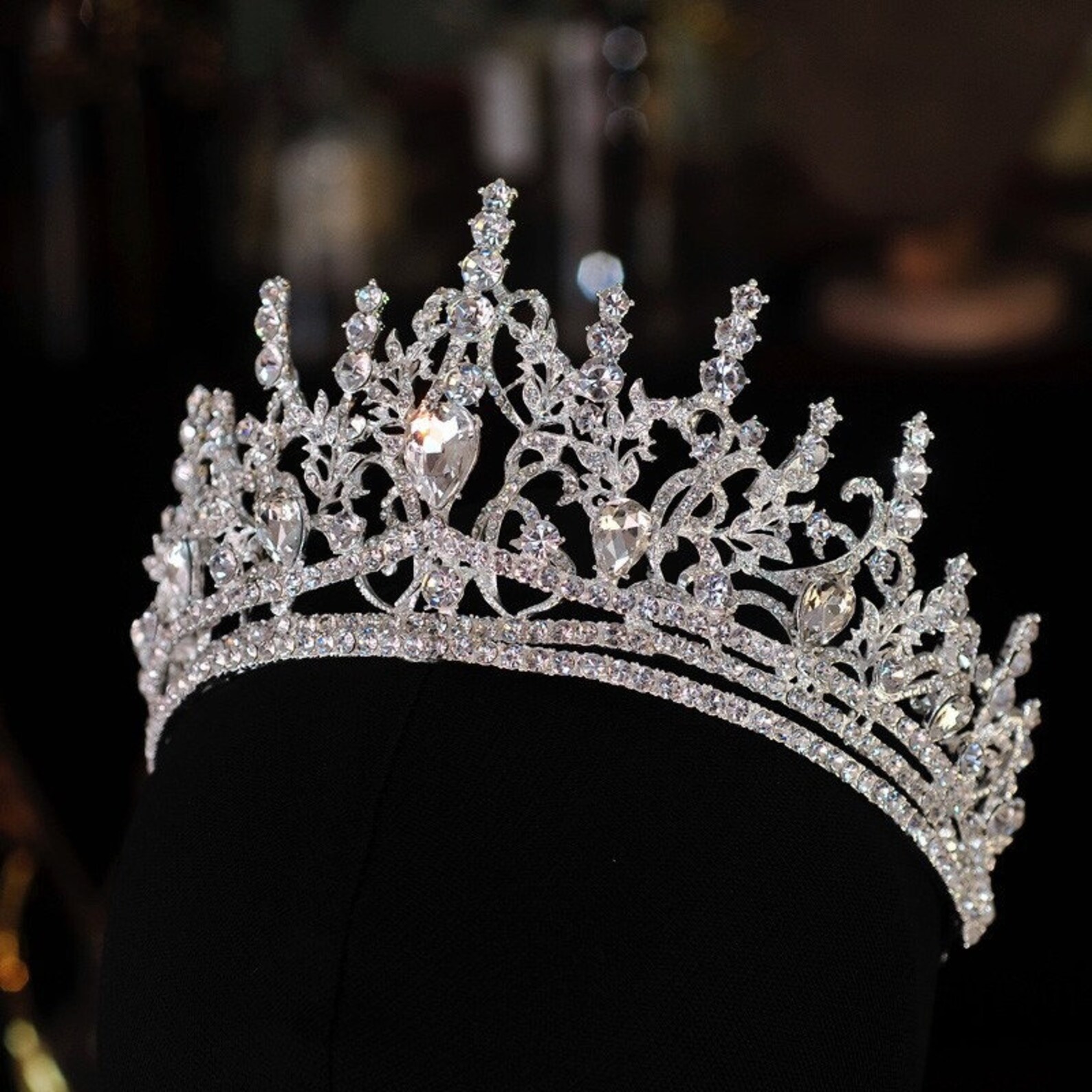 Crystal Tiara Silver