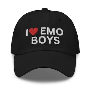 I Love Emo Boys, Dad Hat, I Heart Emo Boys, Emo Clothing, Emo, Gift For Emo, Emo Girl, Gift For Emo Girl, Cute Emo Gifts, Emo Men, Teen Girl