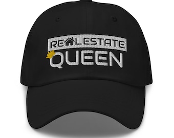 Real Estate Queen Hat, Realtor Gift, Realtor Hat, Gift for Realtor, Real Estate Agent, embroidered hat, baseball cap, baseball hat,embroider