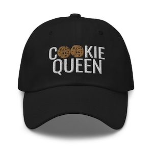 Cookie Queen Hat, Cookie Baker, Cookie Lover, embroidered hat, baseball cap, baseball hat, embroidered cap, dad hat, dad cap, trucker cap,
