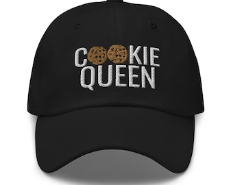 Cookie Queen Hat, Cookie Baker, Cookie Lover, embroidered hat, baseball cap, baseball hat, embroidered cap, dad hat, dad cap, trucker cap,