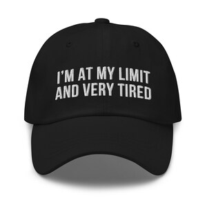 I'm At My Limit Hat, Embroidered Dad Hat, Funny joke meme hat, Funny gift for him, Funny gift for her, meme dad hat, Gag gifts For, Pun Hat