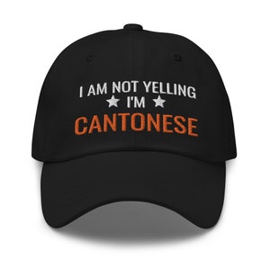 I&#39;m Not Yelling I&#39;m Cantonese Hat, Cantonese Gift, China Gift, Chinese Gift, embroidered hat, baseball cap, baseball hat, embroidered cap,