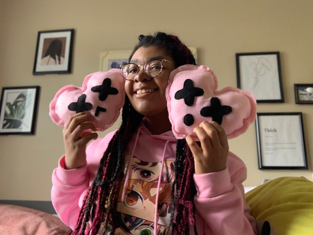 Handmade Heart Plushies Facial Expressions Pink Soft Cute - Etsy