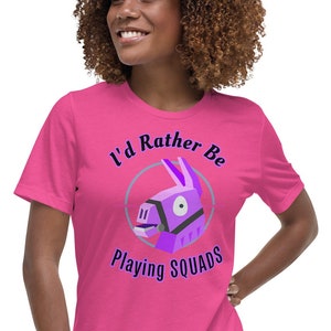 Gamer Girl Inspired Purple Llama Relaxed Fit T-Shirt