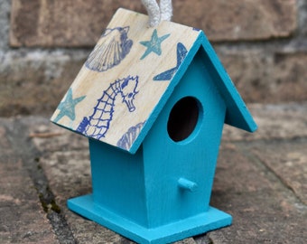 Mini Birdhouse | Wooden Birdhouse | Teacher Gift | Ornament | Party Favor | Housewarming Gift | Handmade | Custom Made | Decoupage