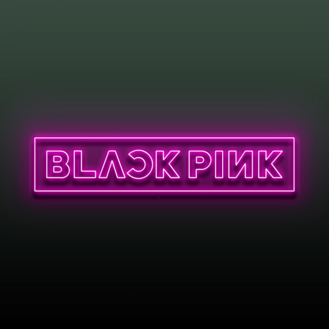 Blackpink Logo Neon Sign Blink Decor Bedroom Kawaii Wall Etsy