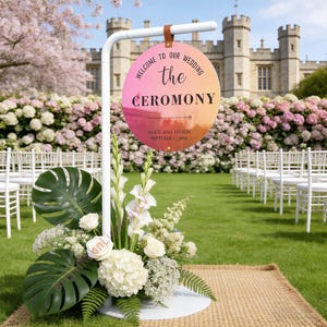 Replaceable Insert Metal Sandwich Board, Freestanding A-Frame Sign for Engagement Party & Wedding Guest Direction