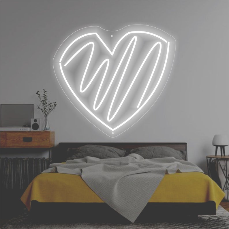 Heart neon sign Custom Home Room Decoration Led Light Neon Personalized heart- shaped neon Led Heart Sign Best Wedding Gift Mother Day Gift