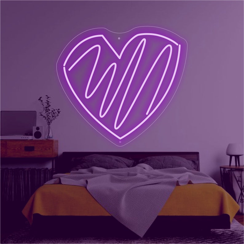 Heart neon sign Custom Home Room Decoration Led Light Neon Personalized heart- shaped neon Led Heart Sign Best Wedding Gift Mother Day Gift
