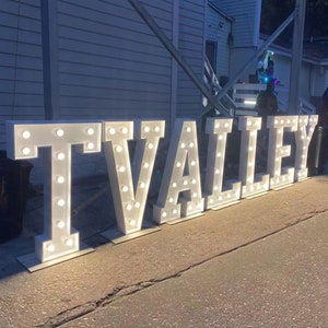 Luz de letras de marquesina, señal de luz de 3 pies/4 pies/5 pies, señalización de letras de nombre de marquesina, letreros Led de letras Diy, decoración de eventos, decoración de bodas