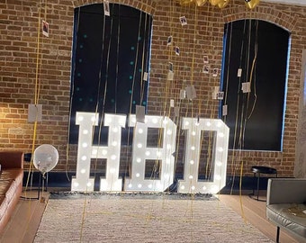 Led Marquee Letters Light, 2tf/3ft/4ft Large Letters, Marquee Name Signboard, Giant Letter Led Sign, Birthday And Wedding Decor Marquee Sign