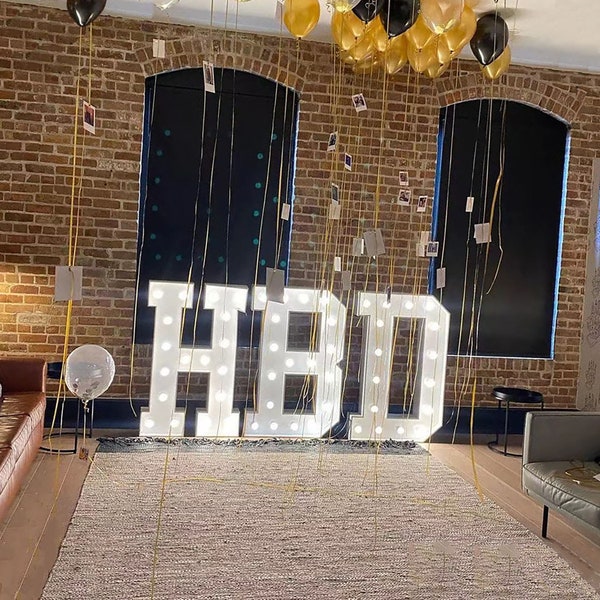 Led Marquee Letters Light, 2tf/3ft/4ft Large Letters, Marquee Name Signboard, Giant Letter Led Sign, Birthday And Wedding Decor Marquee Sign