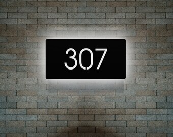 Metal House Number Sign, Custom House Light Number Sign,3d Number Signage,Led Address Number Plaque,Front Gate Number Led Light Sign