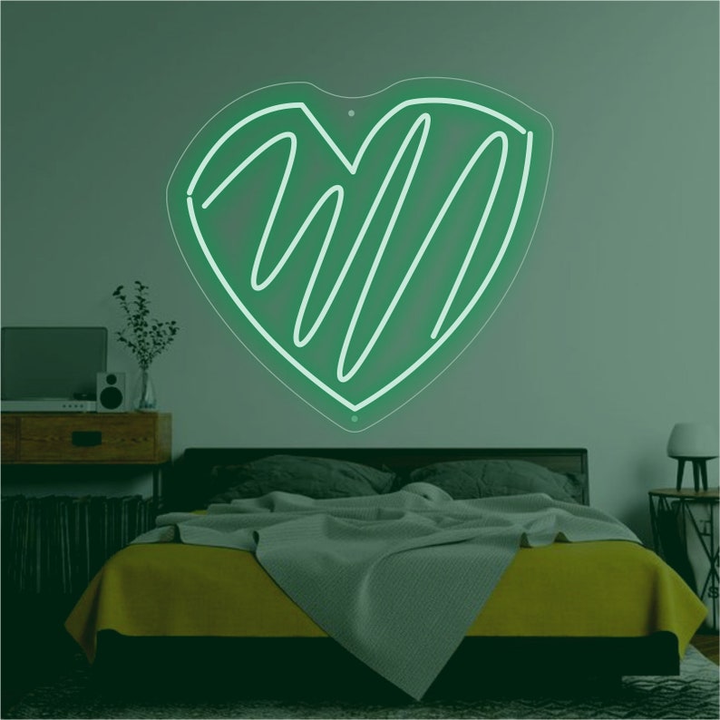 Heart neon sign Custom Home Room Decoration Led Light Neon Personalized heart- shaped neon Led Heart Sign Best Wedding Gift Mother Day Gift