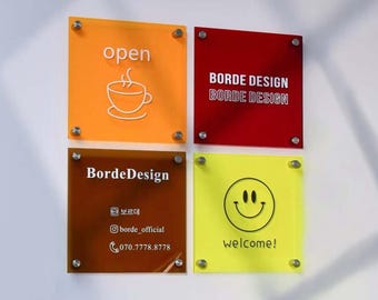 Personalisiertes Wandschild | Büro Wandbild | Firmenlogo-Anzeige | Professionelle Geschäftsschilder | Moderne abstrakte Kunst