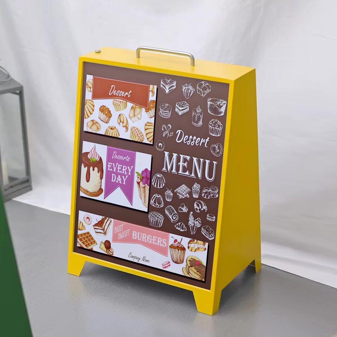 Portable A-frame Lightbox | Wireless LED Advertising Sign ...