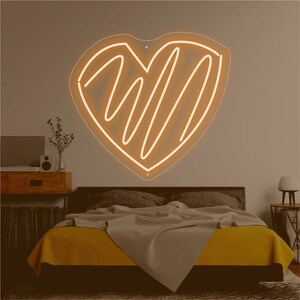 Heart neon sign Custom Home Room Decoration Led Light Neon Personalized heart- shaped neon Led Heart Sign Best Wedding Gift Mother Day Gift