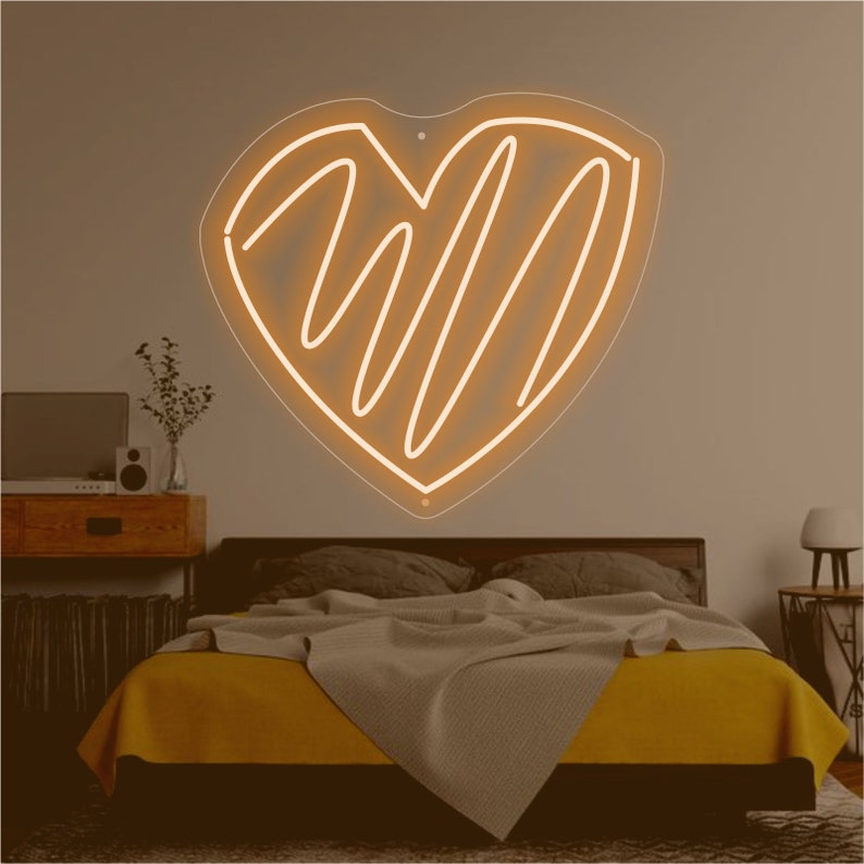 Heart neon sign Custom Home Room Decoration Led Light Neon Personalized heart- shaped neon Led Heart Sign Best Wedding Gift Mother Day Gift