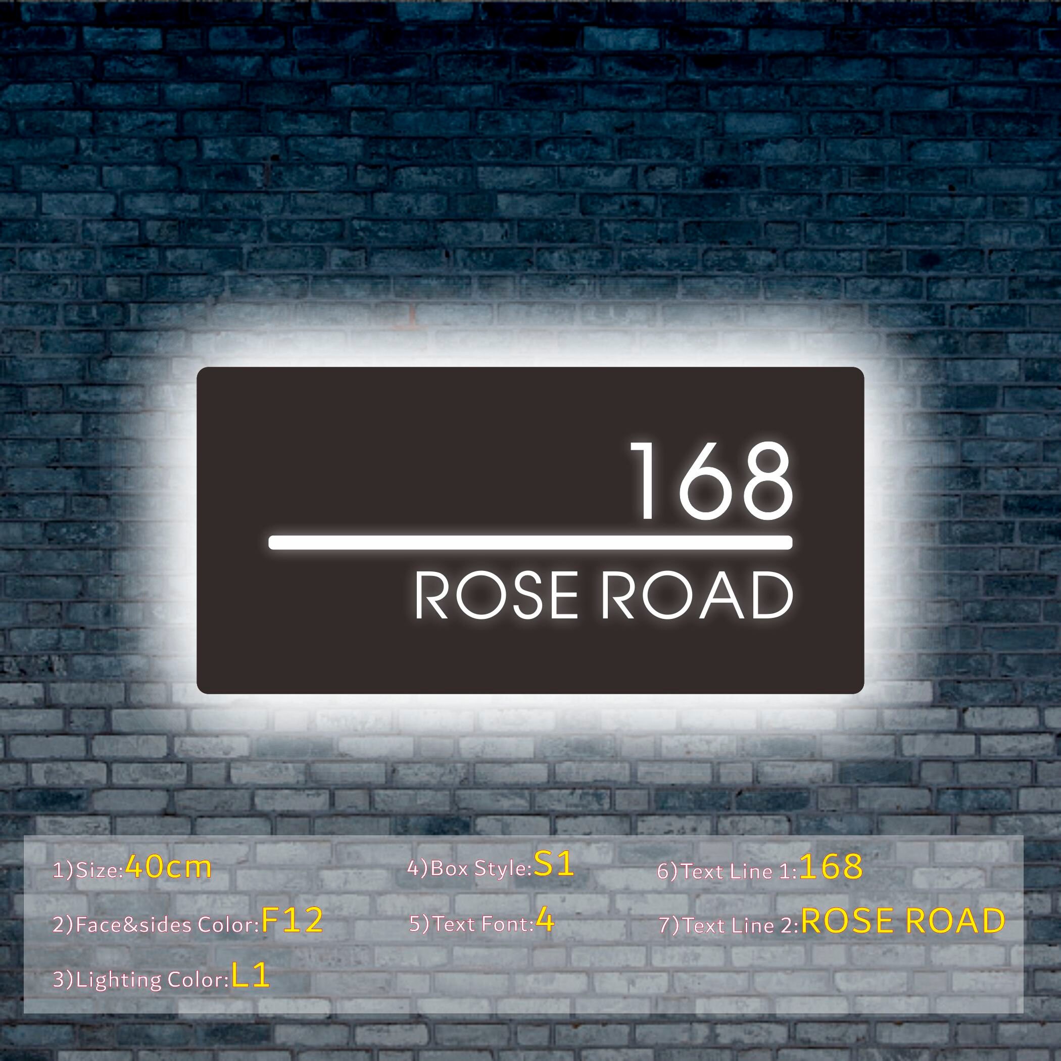3D House Number Modern Sign, Custom Led House Address Sign Lighted Led ...