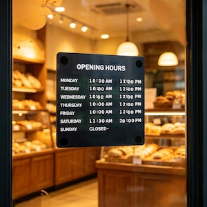 Placa magnética de fácil actualización con horario de apertura - Letrero reutilizable para decoración de restaurantes, bares y tiendas - Tablero de letras personalizable