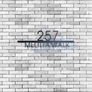 House Number Metal Sign,Front Porch Plaque,Steer Address Number Signs,Outdoor Waterproof Sign,Home Address Signage,Home Wall Decor