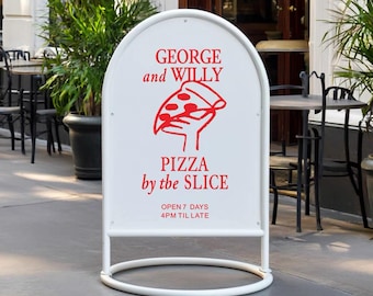 Outdoor A-Frame Sign Board | Double-Sided Metal Menu | Weatherproof Restaurant Cafe Advertising | Custom Powder Coated Steel Signage