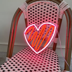 Valentines Heart neon sign Flex Your Custom Room Decoration Led Light Neon Personalized heart-shaped neon Led Heart Sign Best Wedding Love