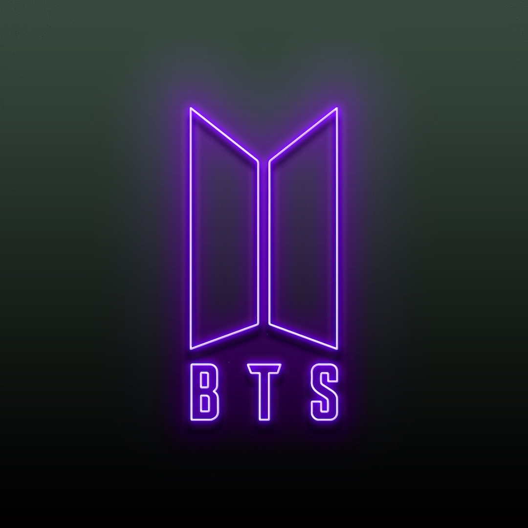 Buy BTS Logo Neon Sign Merch Korean Kawaii Decor Bedroom Decor ...