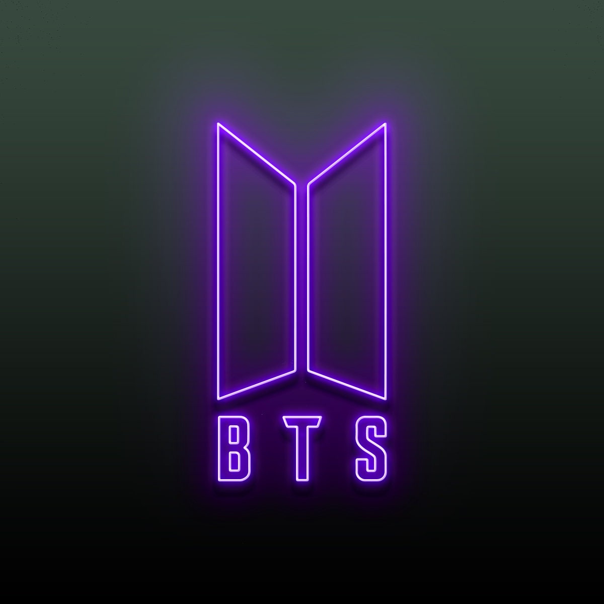 Buy BTS Logo Neon Sign Merch Korean Kawaii Decor Bedroom Decor ...