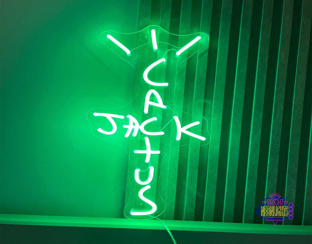 Cactus Jack Neon Sign Room Decor Living Room Decor Bedroom Etsy